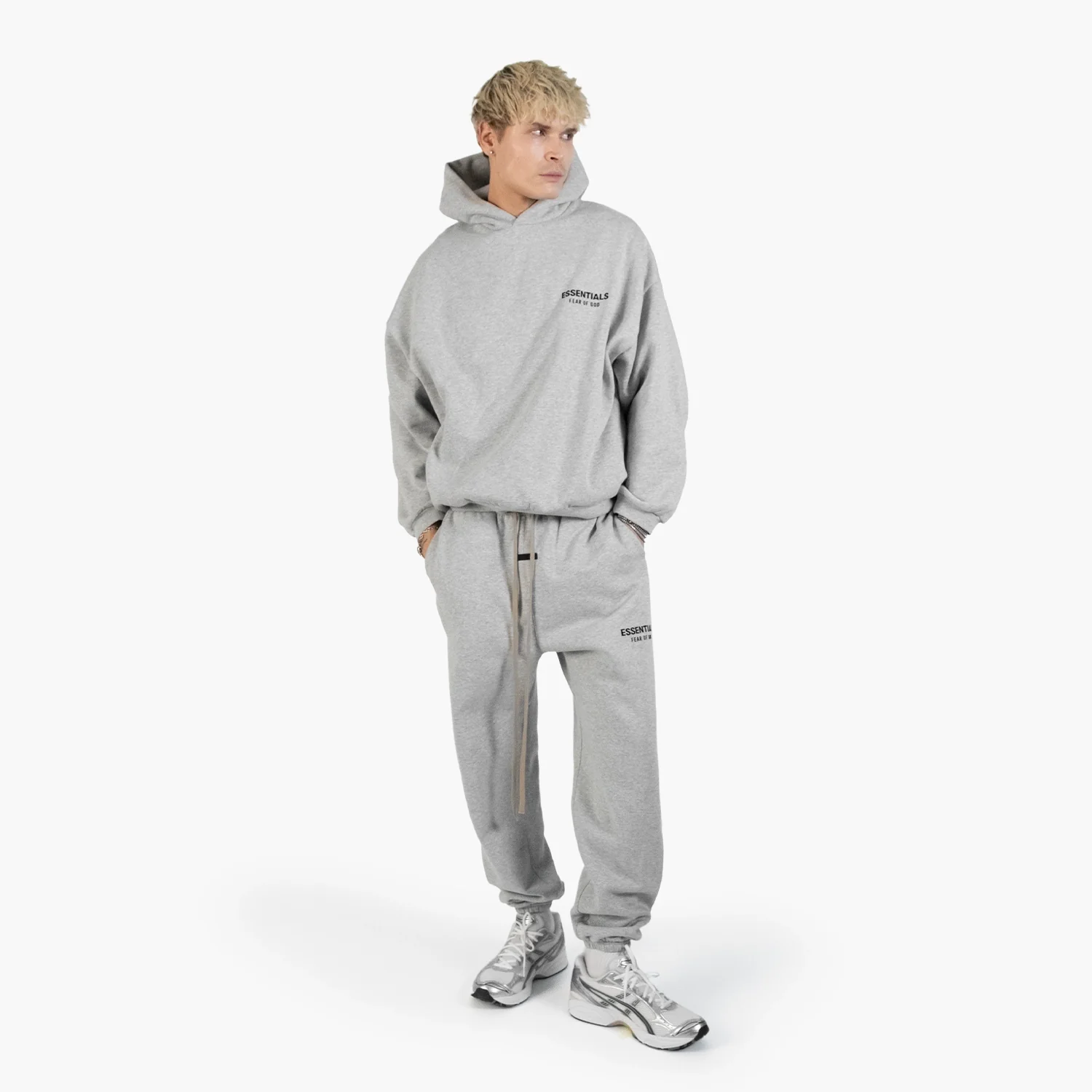 Fear Of God Essentials Fleece Essential Sweatpant (FW24) Light Heather Gray - Image 7