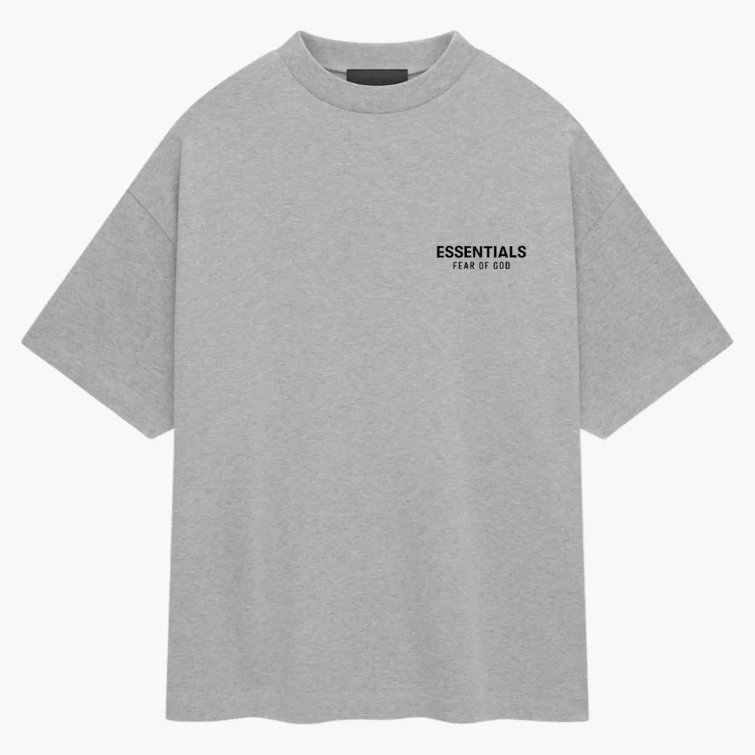 Fear Of God Essentials Jersey Crewneck T-shirt Light Heather Gray - Image 2