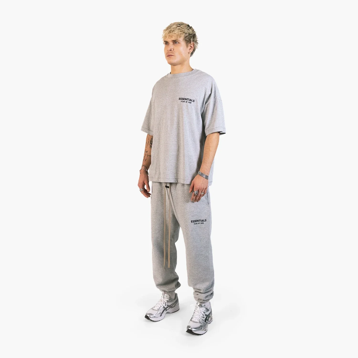 Fear Of God Essentials Jersey Crewneck T-shirt Light Heather Gray - Image 5