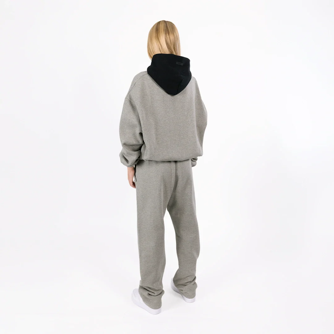 Fear Of God Essentials Nba Hoodie Warm Heather/black - Image 4