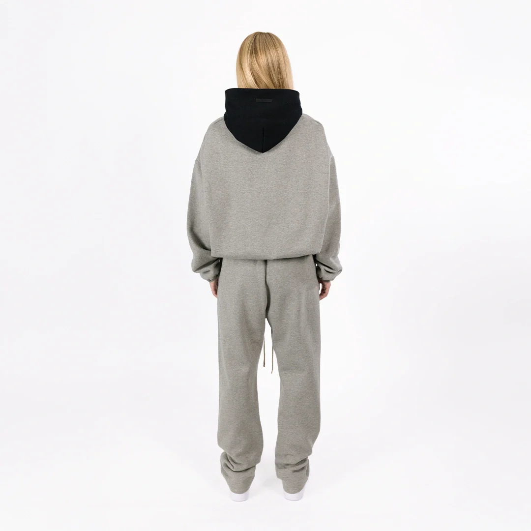 Fear Of God Essentials Nba Hoodie Warm Heather/black - Image 5
