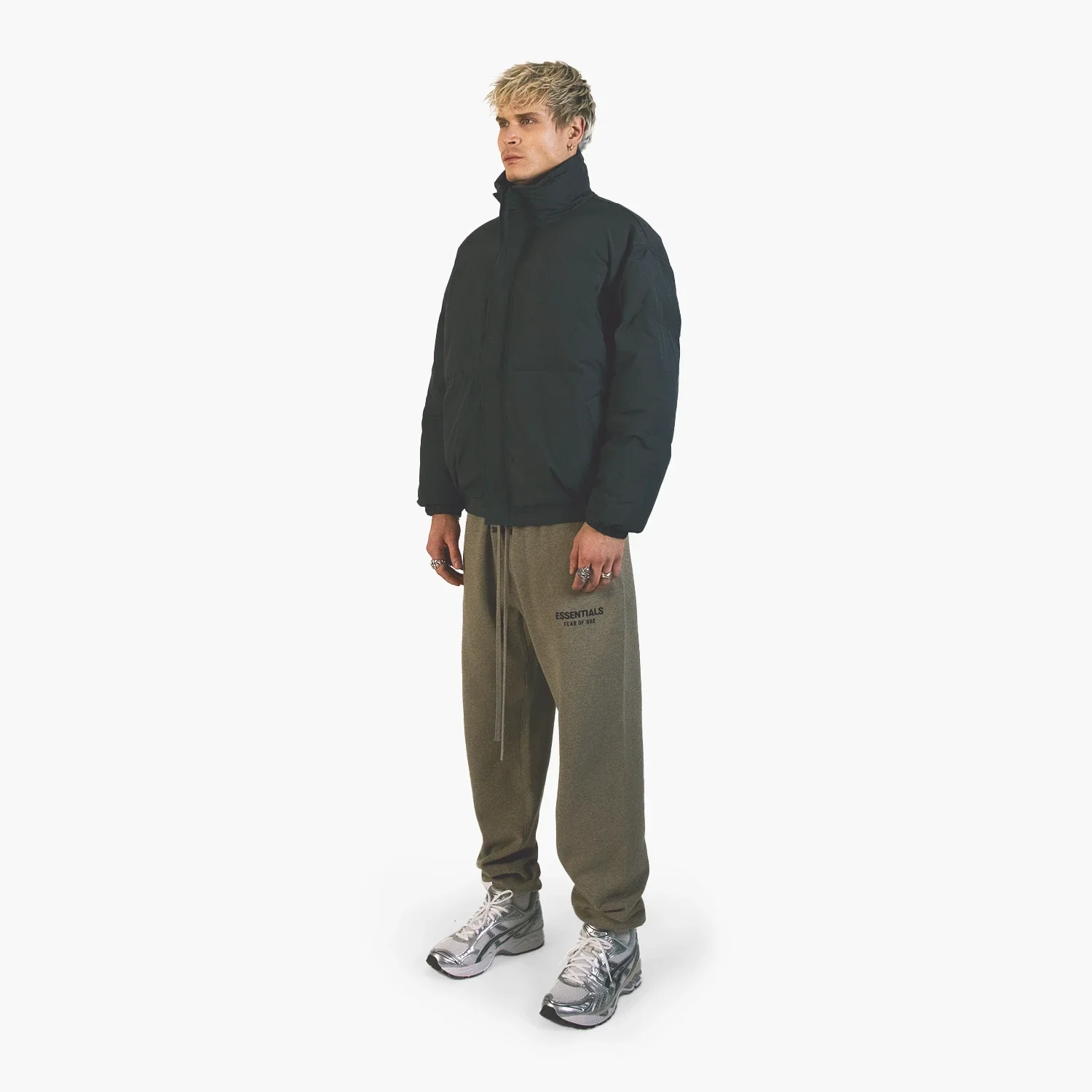 Fear Of God Essentials Puffer Jacket Black - Image 3