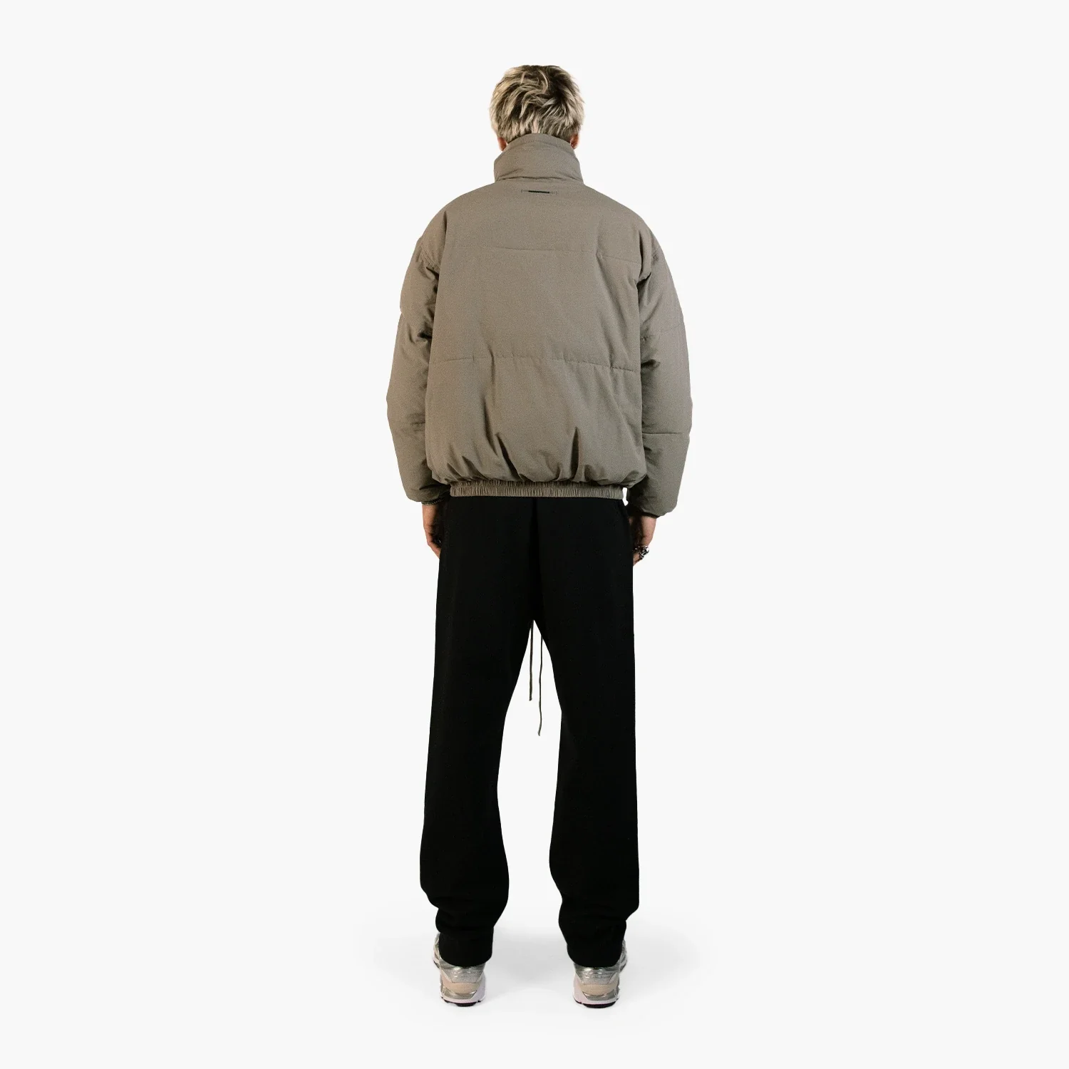 Fear Of God Essentials Puffer Jacket Taupe - Image 4