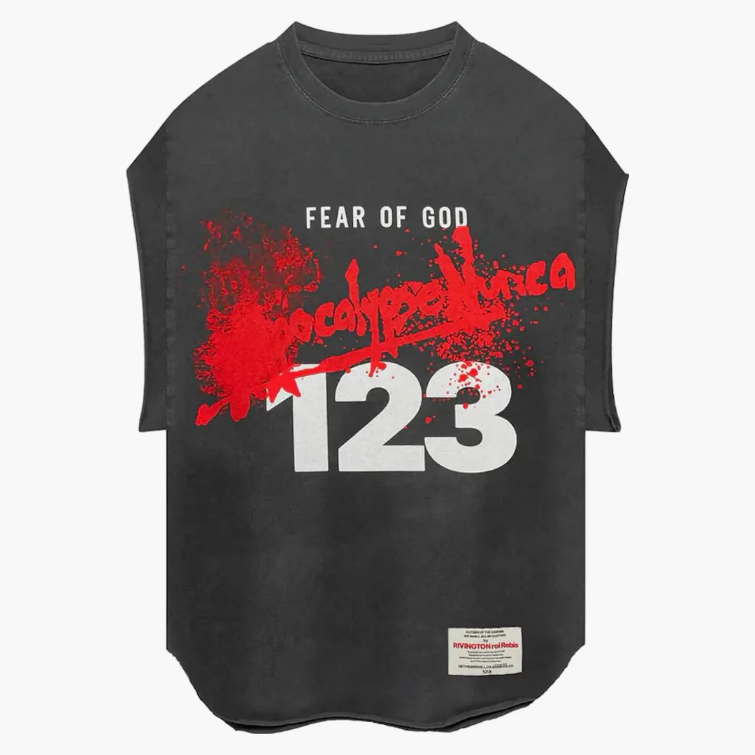 Fear Of God X Rrr 123 Apocalypse Nunca Cut Off Tee Vintage Black