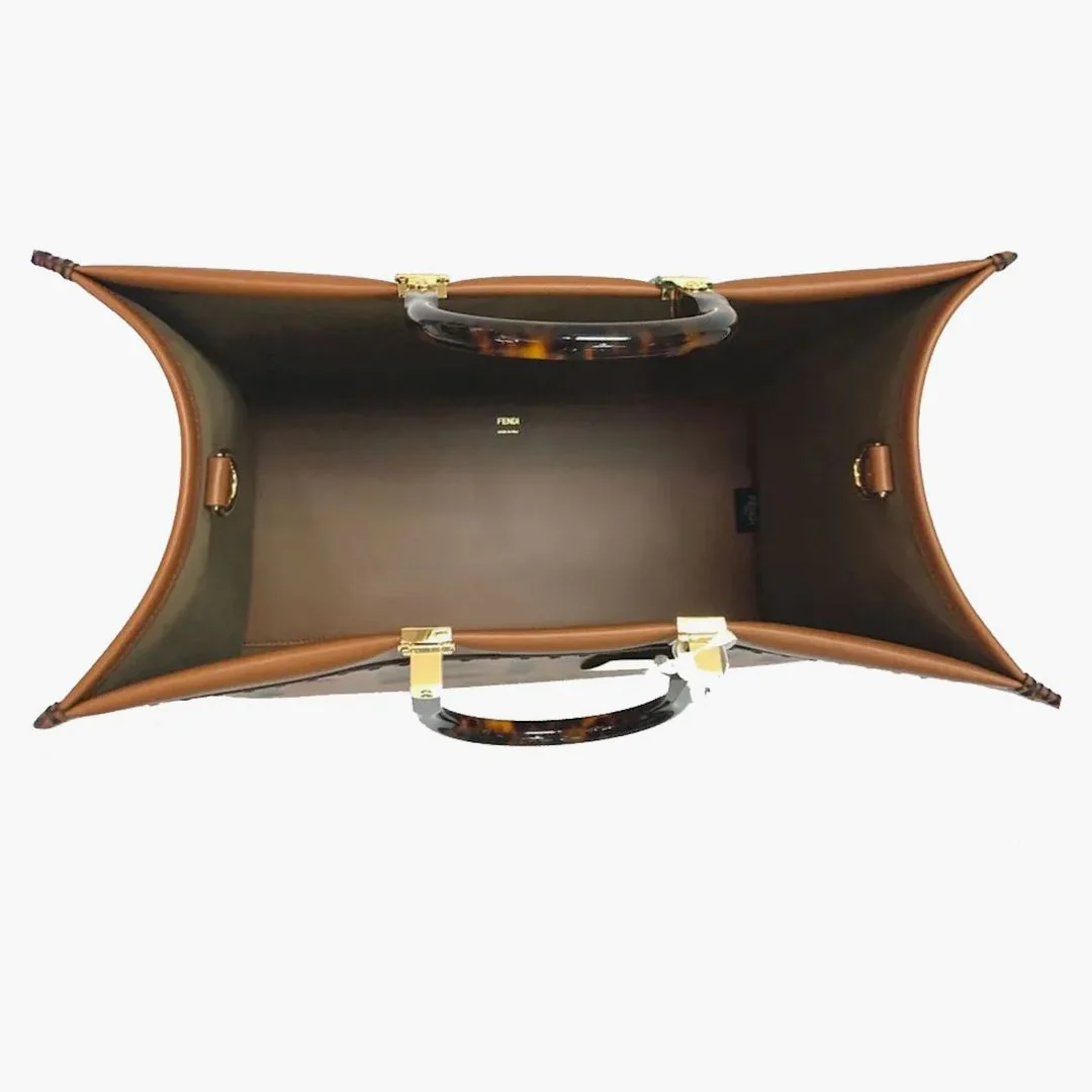 Fendi Sunshine Shopper Large Dark Brown - Image 2