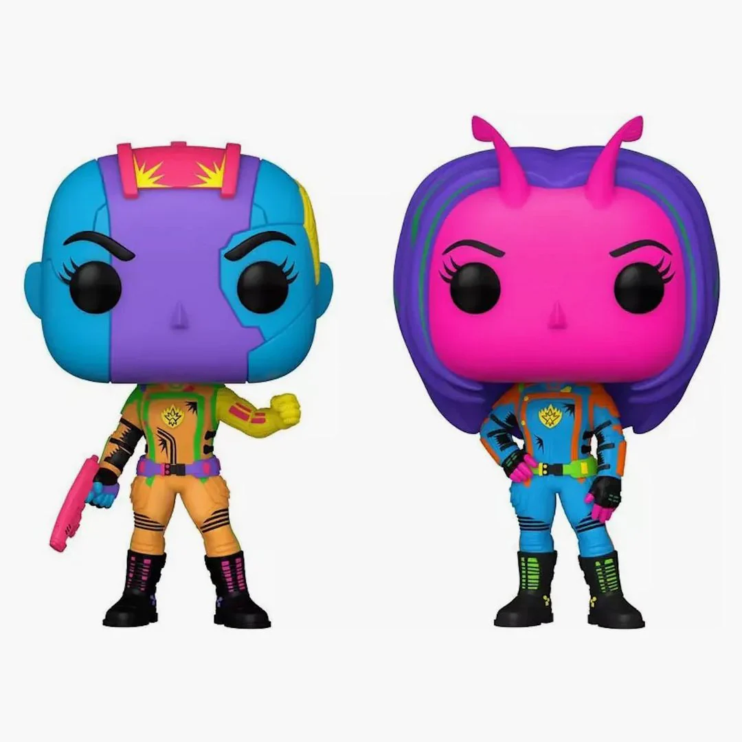 Funko Pop! Marvel Studios Guardians Of The Galaxy Volume 3 Blacklight Nebula & Mantis Target Exclusive Figure 2-pack - Image 2