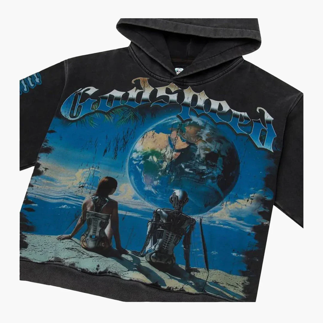 Godspeed Artificial Love Hoodie Washed Black - Image 3