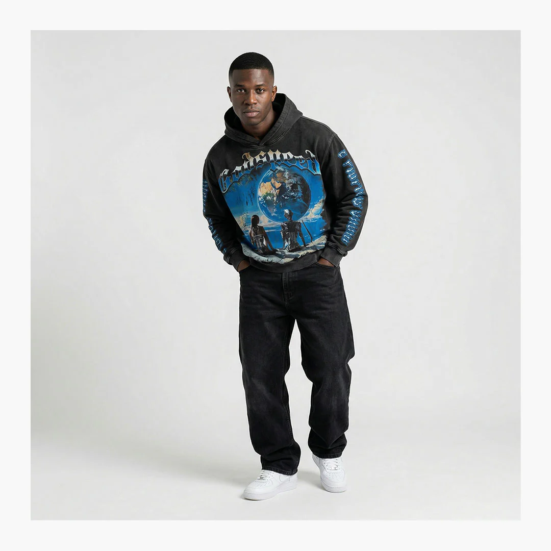 Godspeed Artificial Love Hoodie Washed Black - Image 4