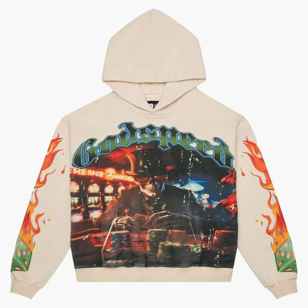 Godspeed Lifes a Gamble Hoodie Bone