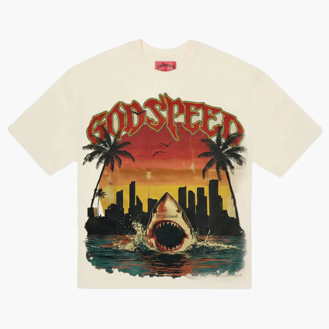 Godspeed Miami Shark T-Shirt White