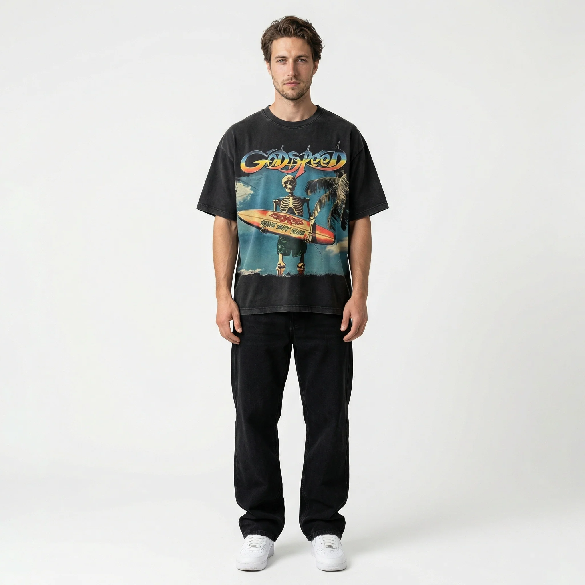 Godspeed Miami Surf Club T-Shirt Black - Image 3