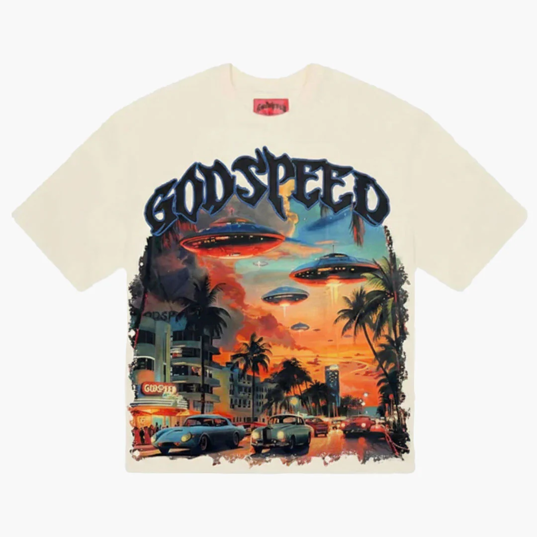 Godspeed Miami UFO T-Shirt Cream