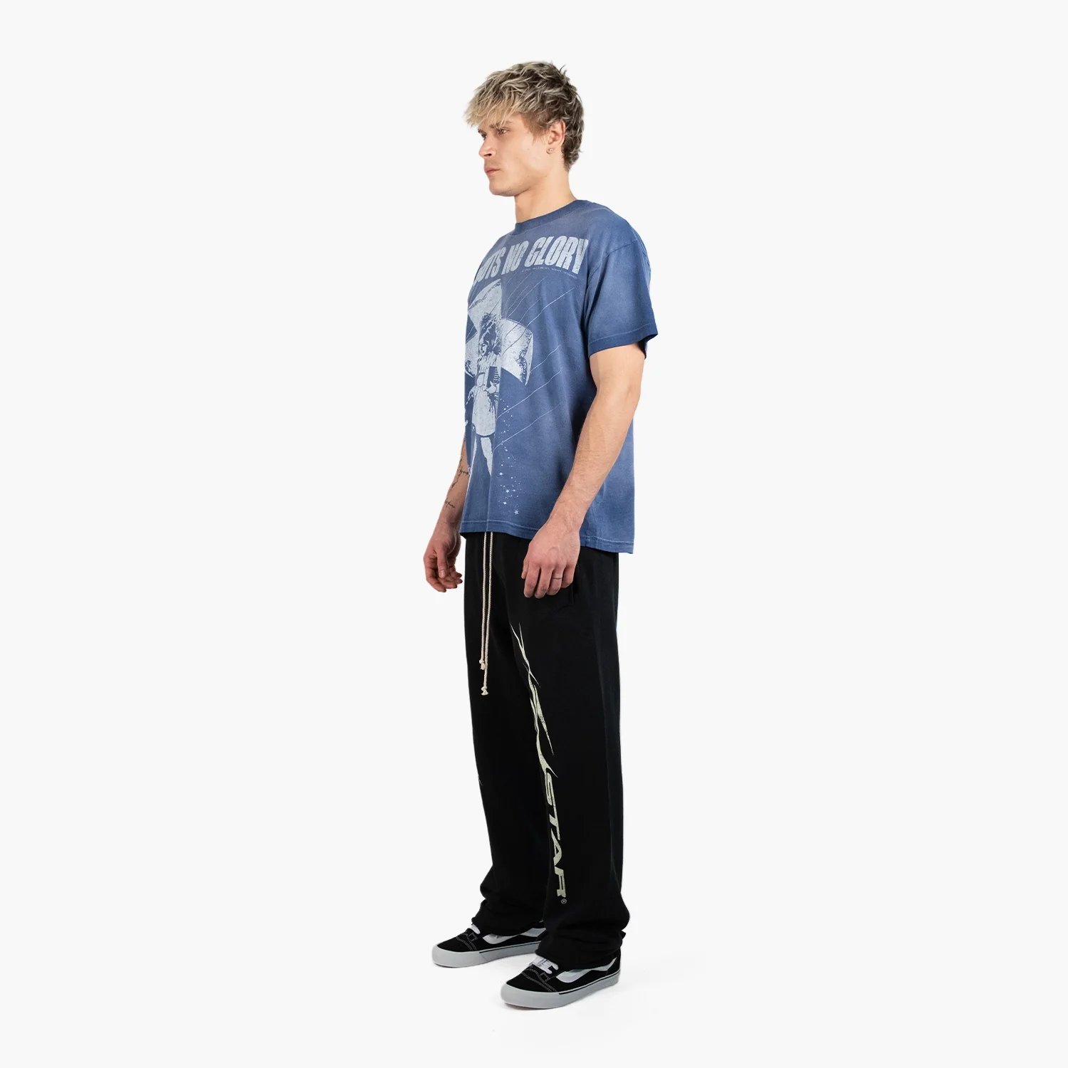 Hellstar Carry Your Cross Tee Navy - Image 5
