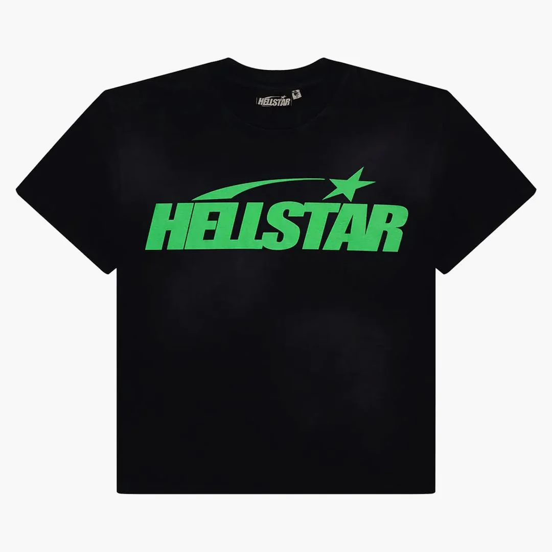 Hellstar Classic T-shirt (gel Print) Black/green