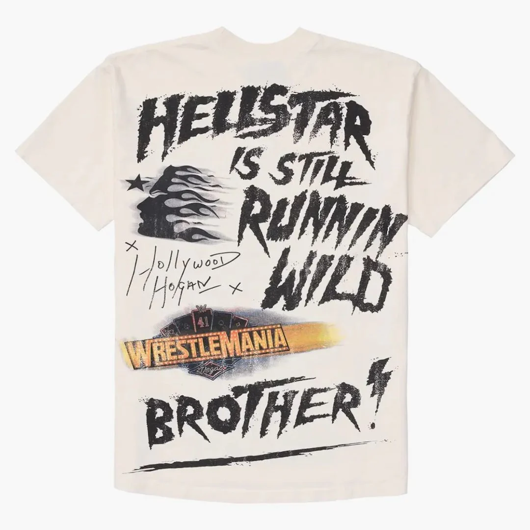 Hellstar Wrestlemania Hulk Hogan T-shirt Cream White - Image 2
