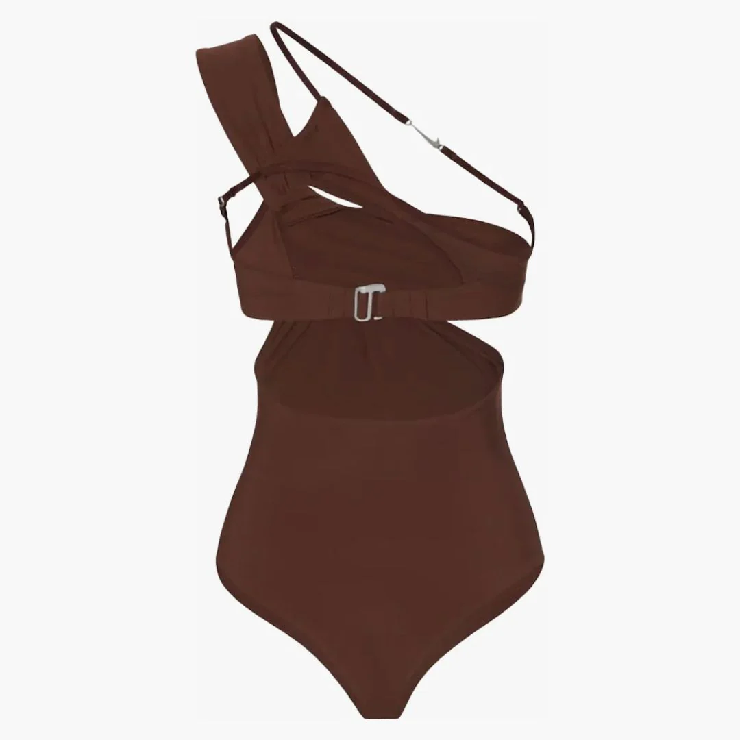 Jacquemus X Nike Le Body Drapé Dress Brown - Image 2