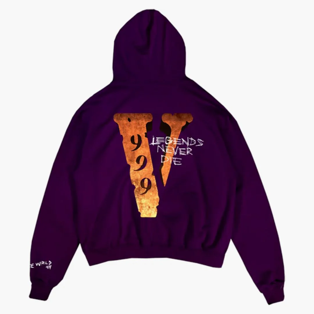 Juice Wrld X Vlone Legends Never Die Hoodie Purple - Image 2