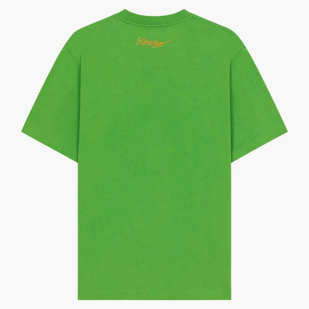 Kenzo Poppy By Nigo Front Print T-shirt Grass Green - Image 2