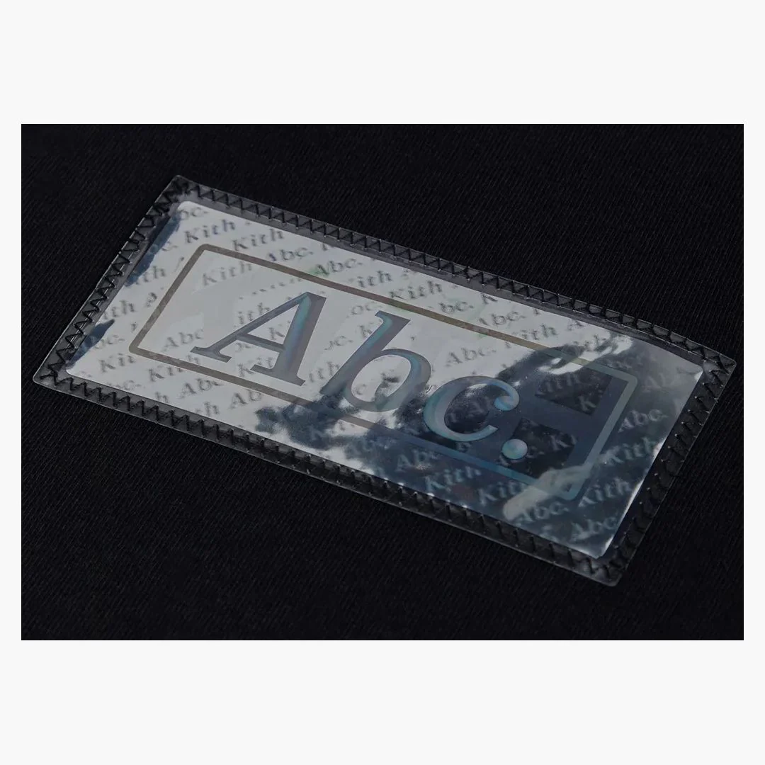 Kith Advisory Board Crystals Holographic Classic Logo Tee Anthracite Black - Image 3