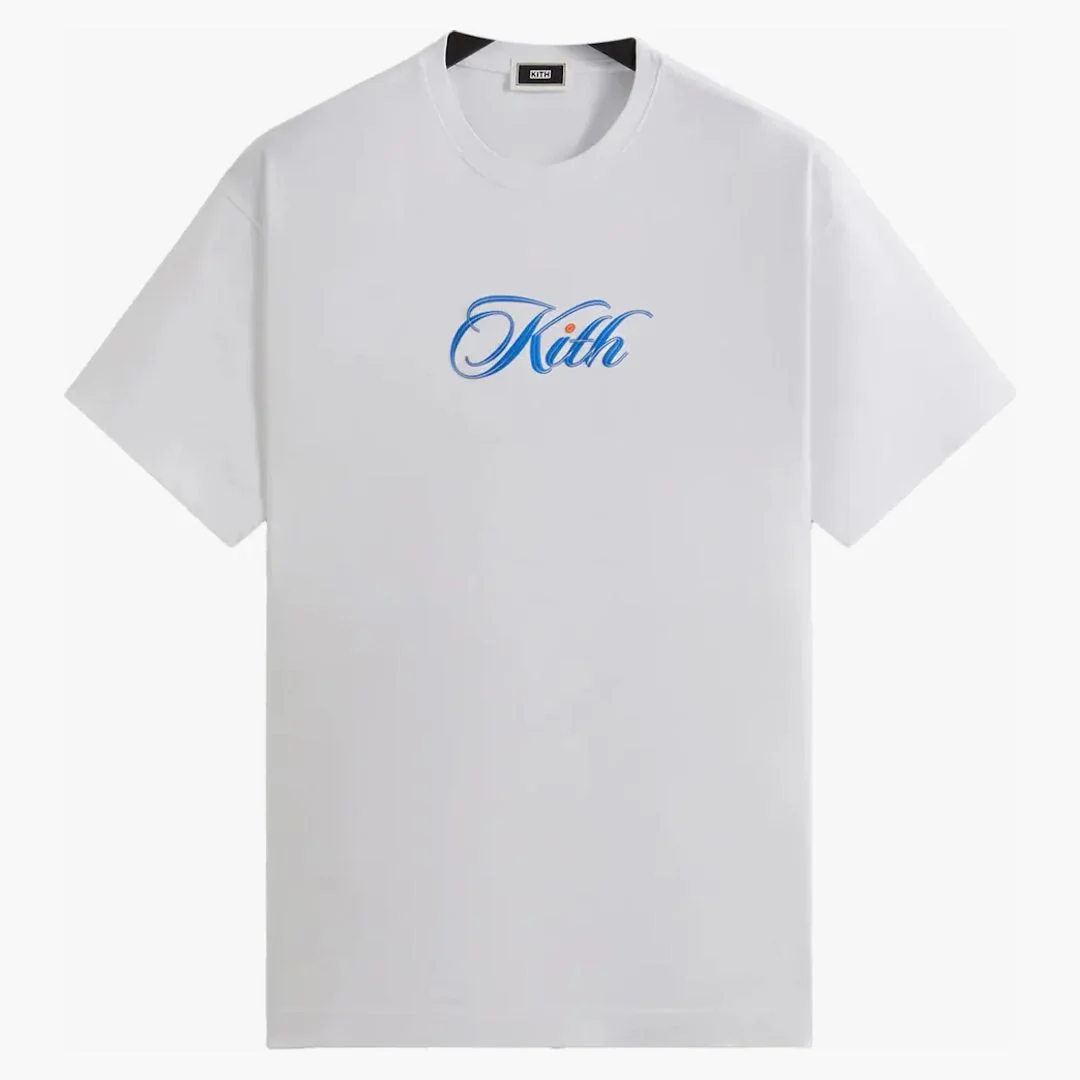 Kith Cursive Logo Tee White