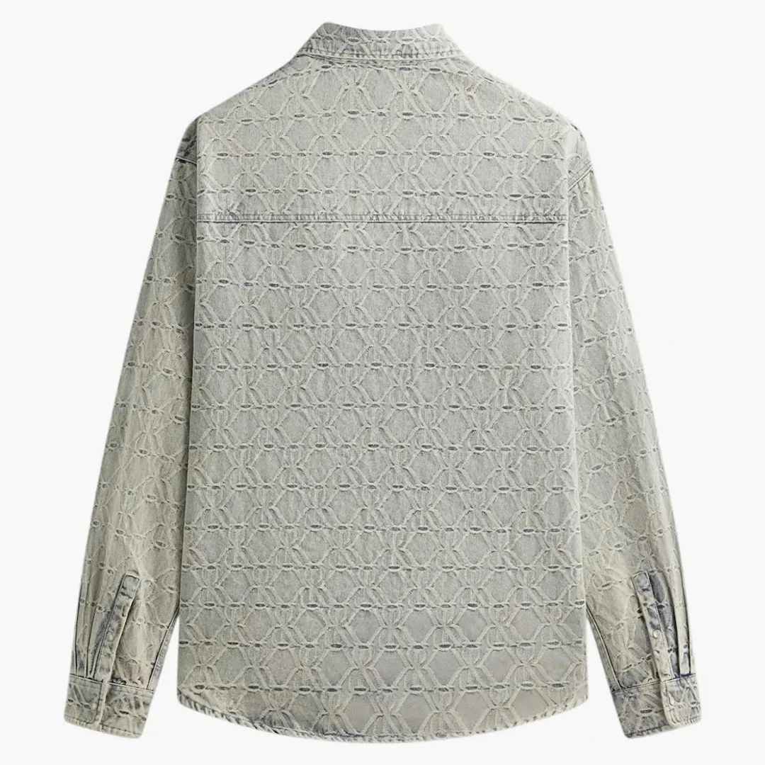 Kith Jacquard Crest Denim Apollo Shirt Atom - Image 2