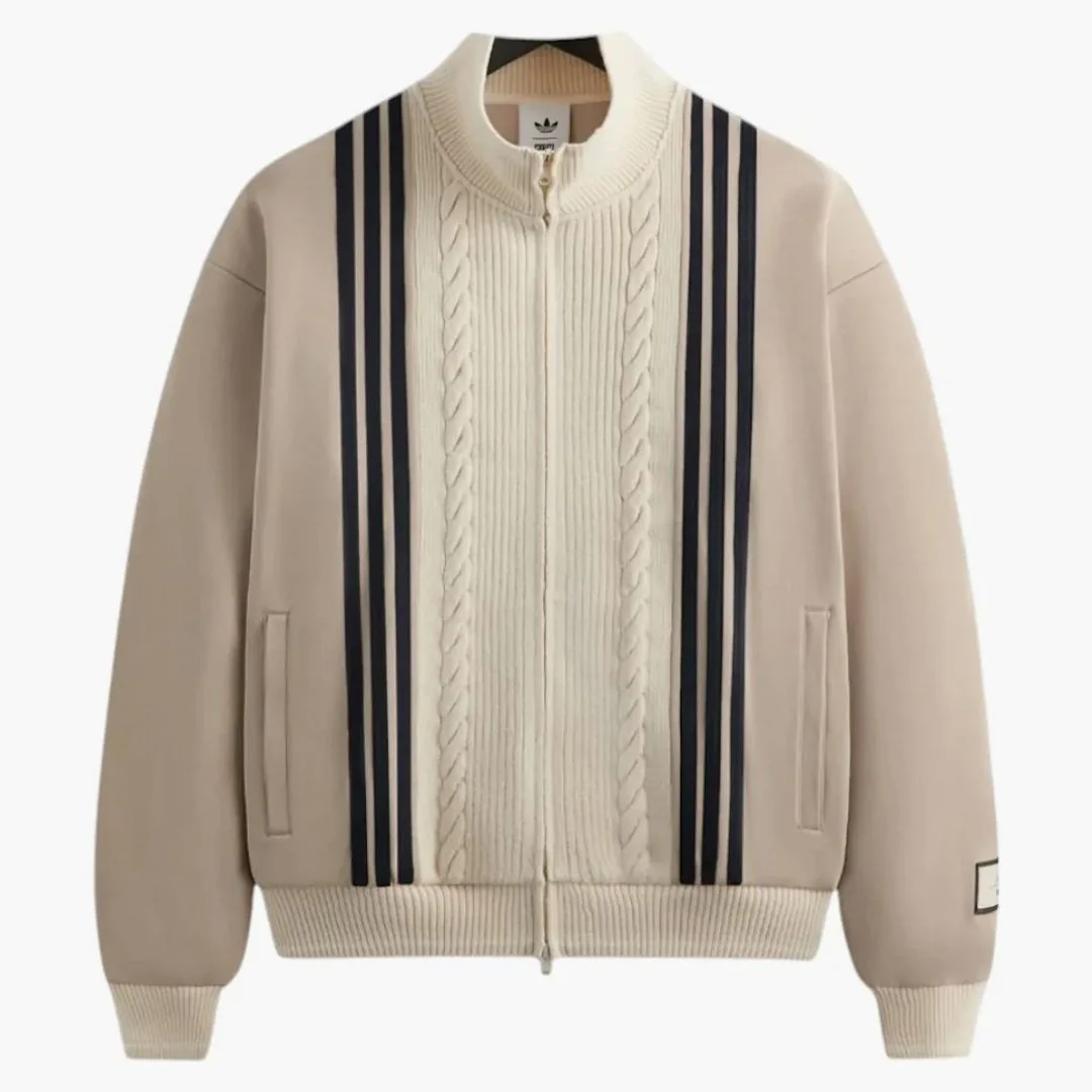 Kith X Adidas Football Track Suit Top Beige