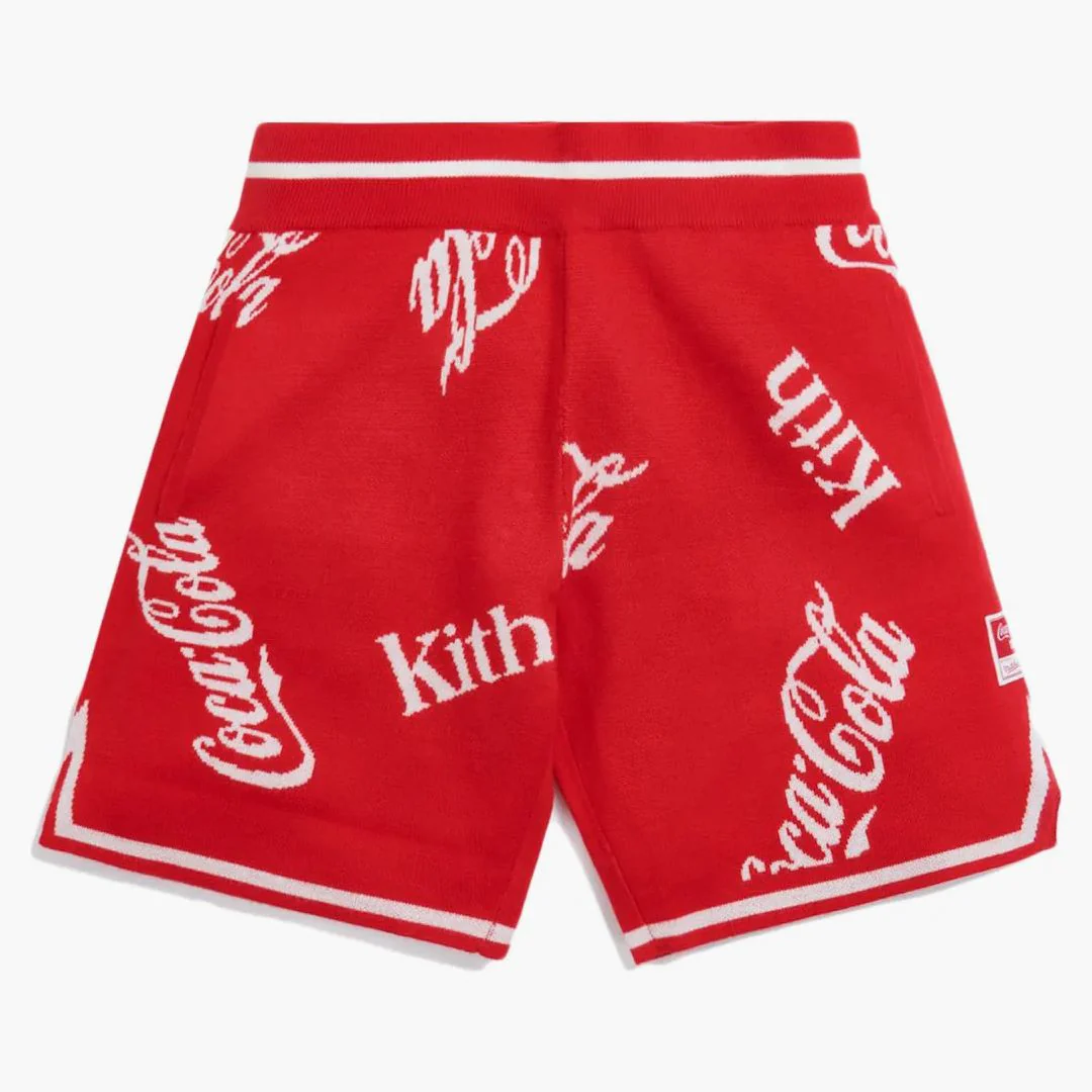 Kith X Coca-cola X Mitchell & Ness Coke Logo Short Red - Image 2