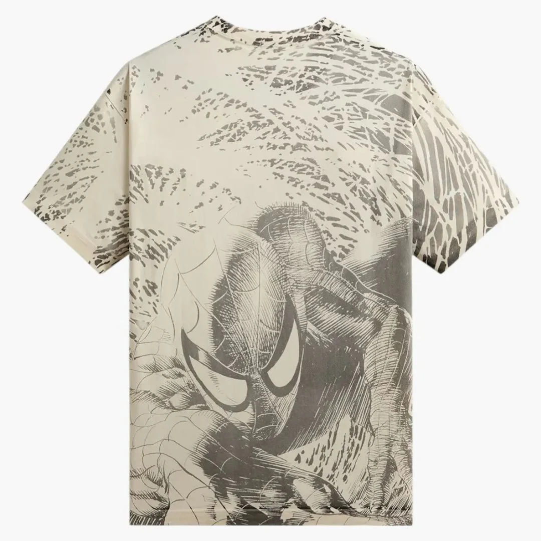 Kith X Marvel Spiderman All-over Printed Vintage Tee Black - Image 2