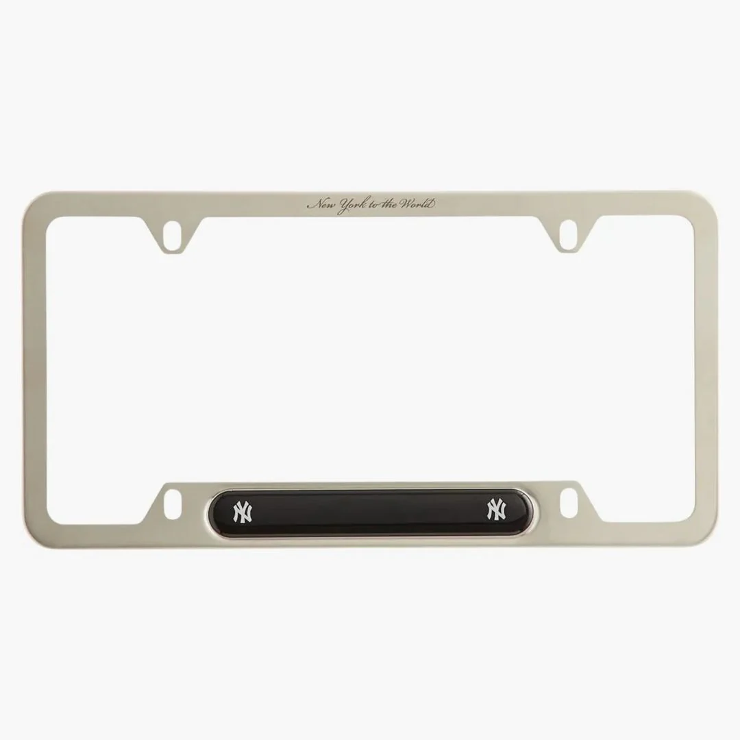 Kith X New York Yankees License Plate Silver