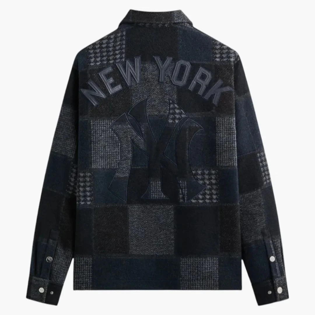 Kith X New York Yankees Patchwork Wool Coaches Jacket Nocturnal - Image 2