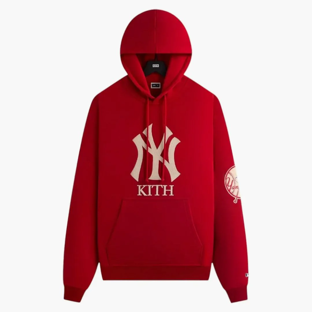 Kith X New York Yankees Plush Fleece Cropped Braxton Hoodie Fame