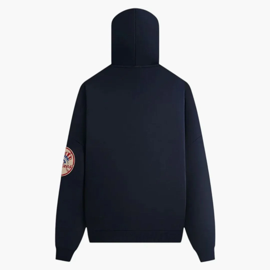 Kith X New York Yankees Plush Fleece Cropped Braxton Hoodie Nocturnal - Image 2