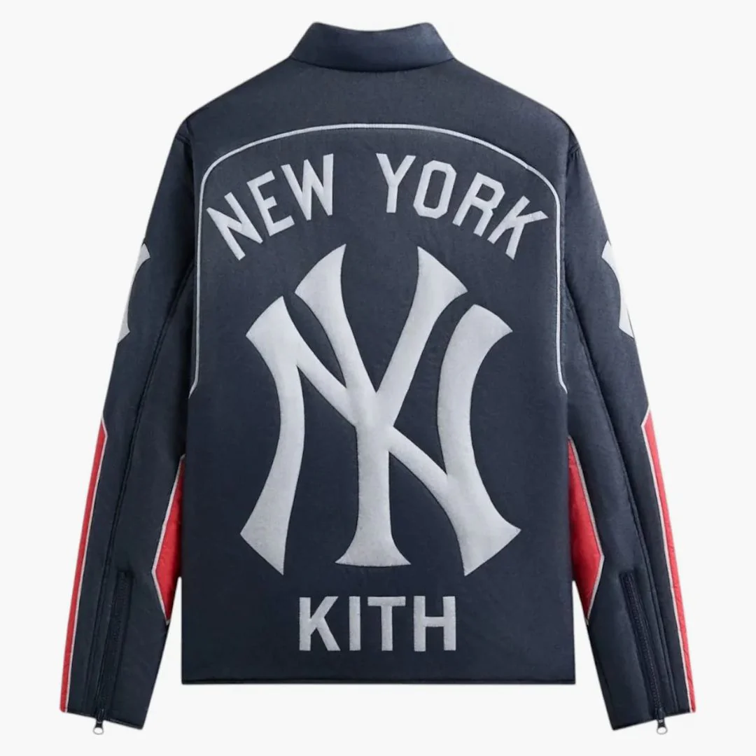 Kith X New York Yankees Zip Brixton Puffed Shirt Jacket Nocturnal - Image 2