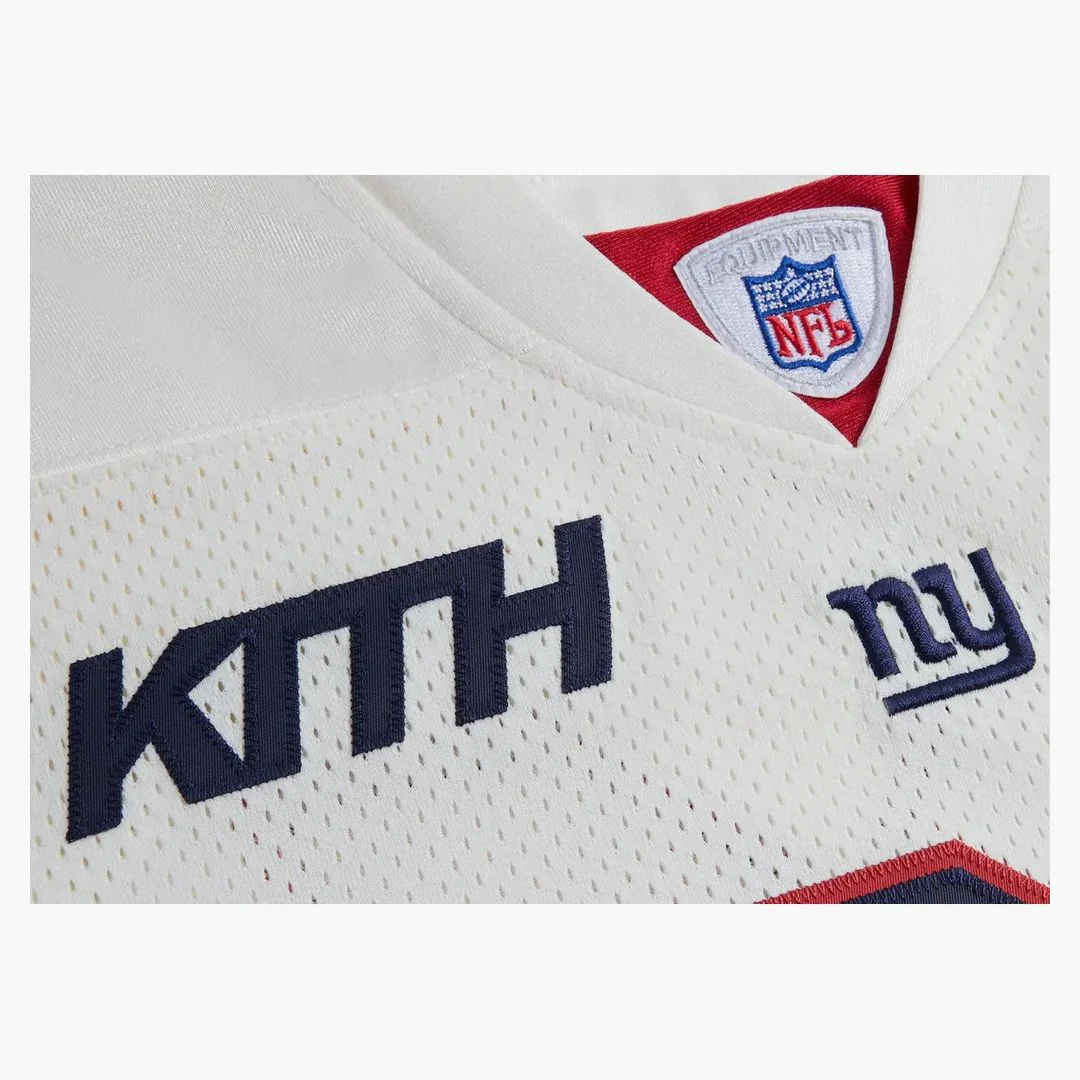Kith X Nfl Giants Mitchell & Ness Tiki Barber Jersey Sandrift - Image 3