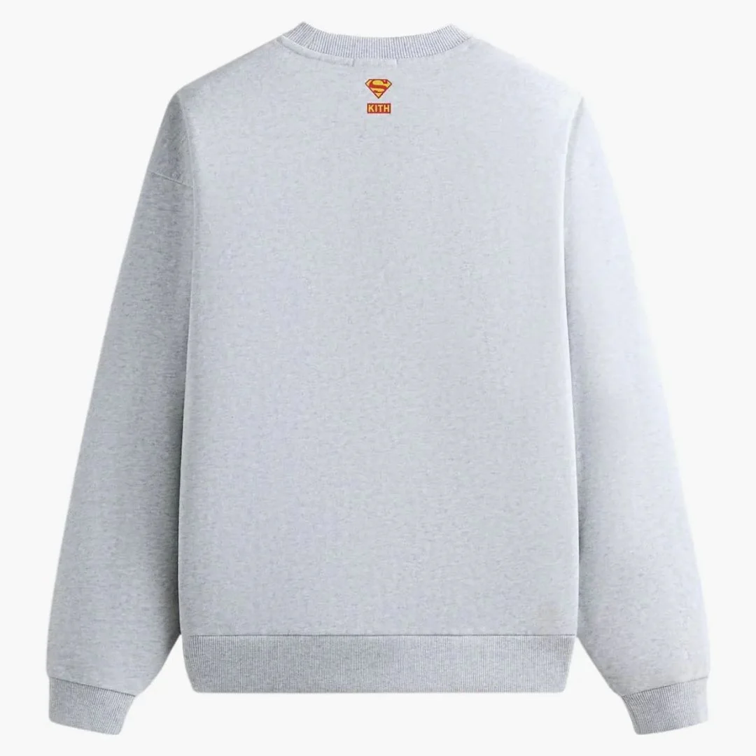 Kith X Superman Action Comics Nelson Crewneck Light Heather Grey - Image 2