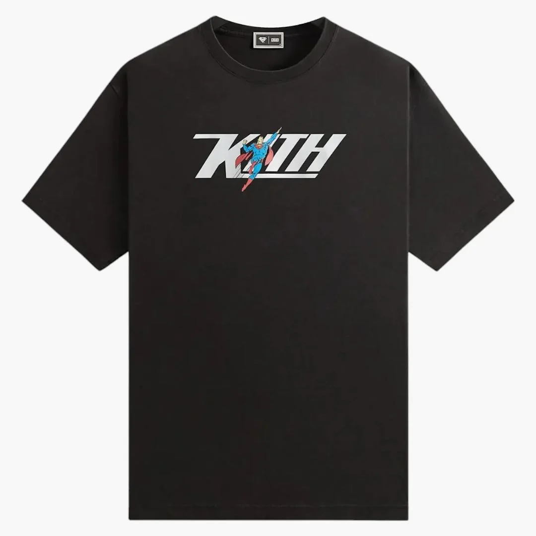 Kith X Superman Flight Vintage Tee Black