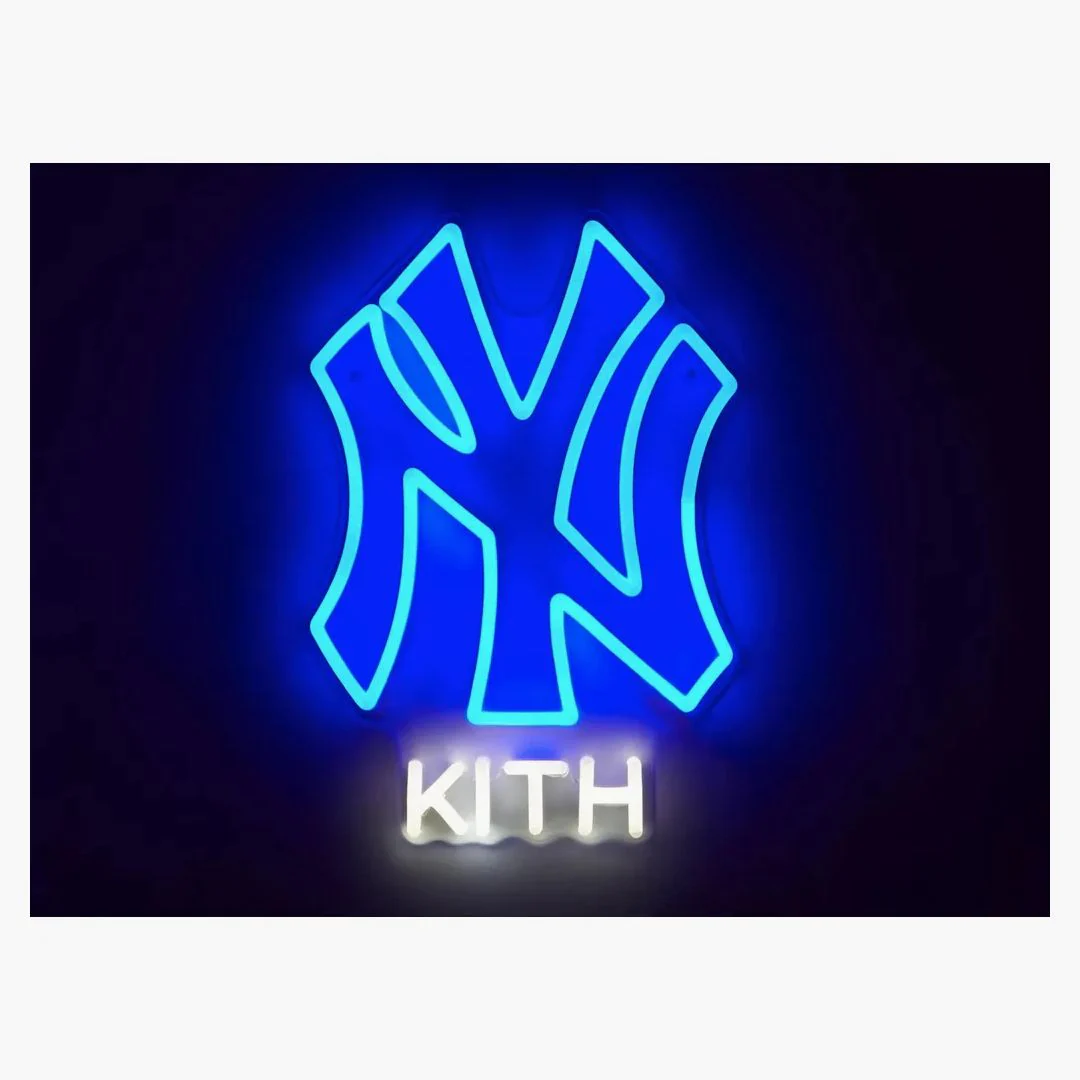Kith Yellowpop New York Yankees Led Neon Sign Blue - Image 2