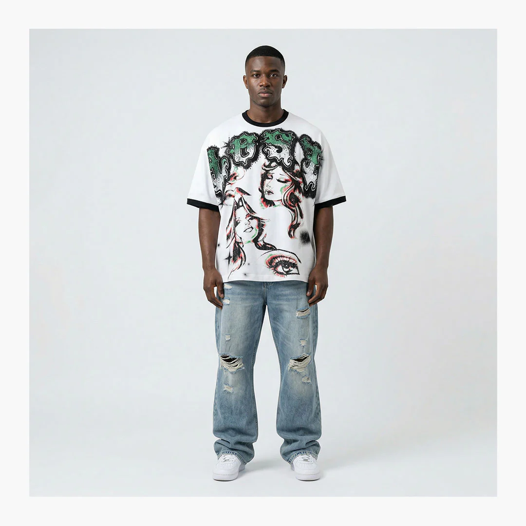 Lost Intricacy Angel Eyez T-Shirt White - Image 3