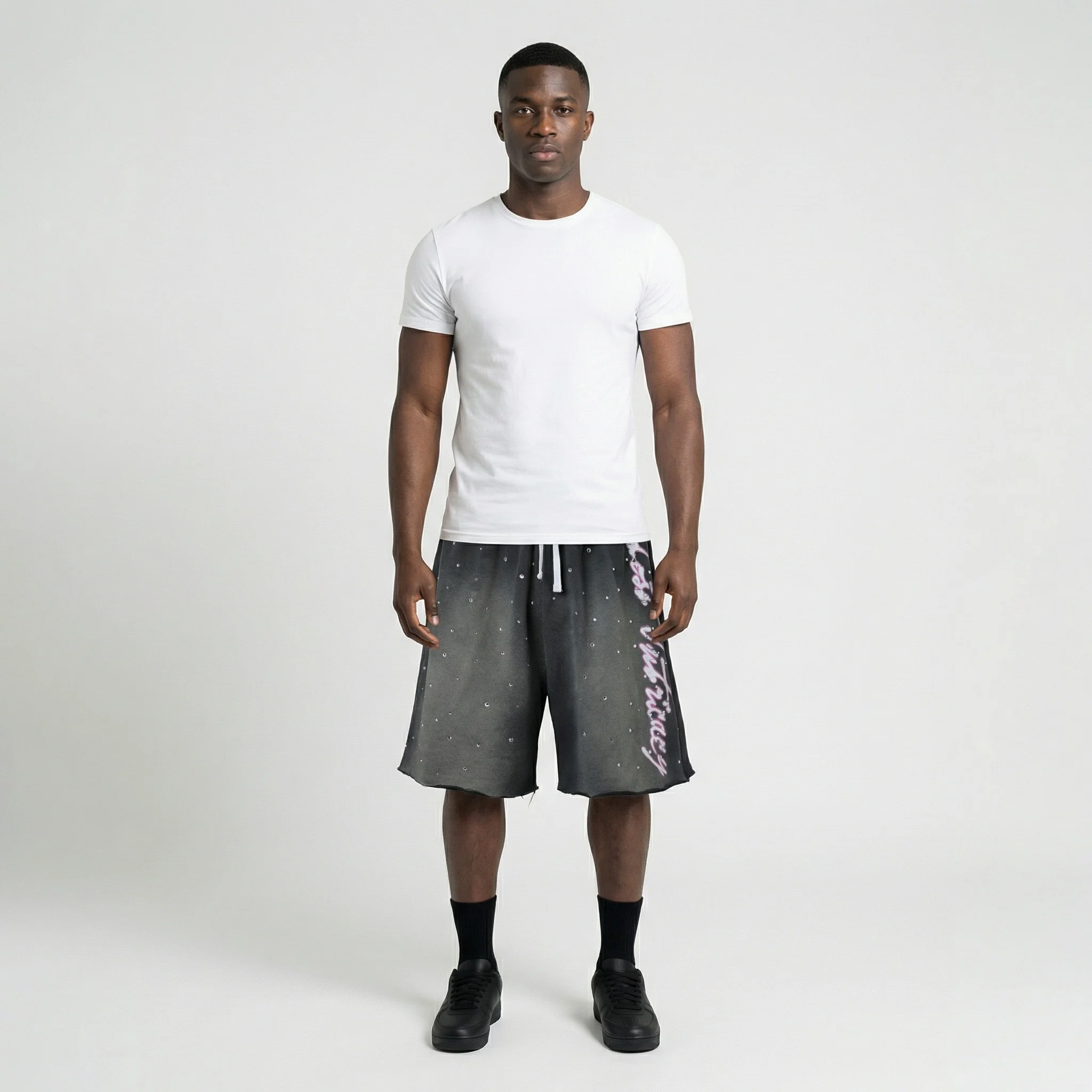 Lost Intricacy Forbidden Love Shorts Black - Image 3