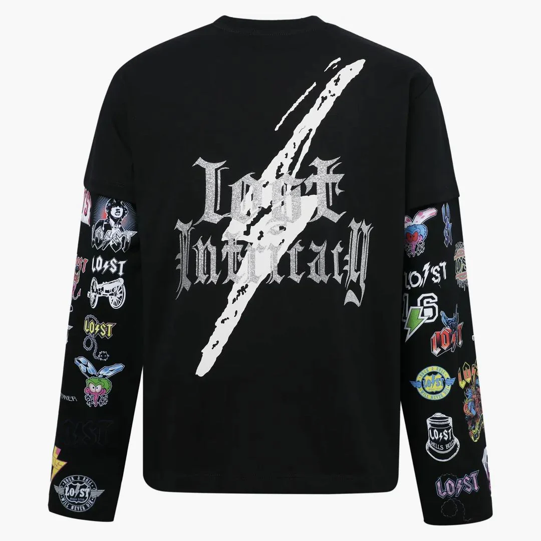 Lost Intricacy Logos Longsleeve Black - Image 2
