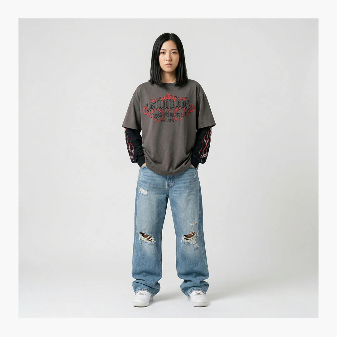 Lost Intricacy Lost Davidson Longsleeve Grey - Image 3