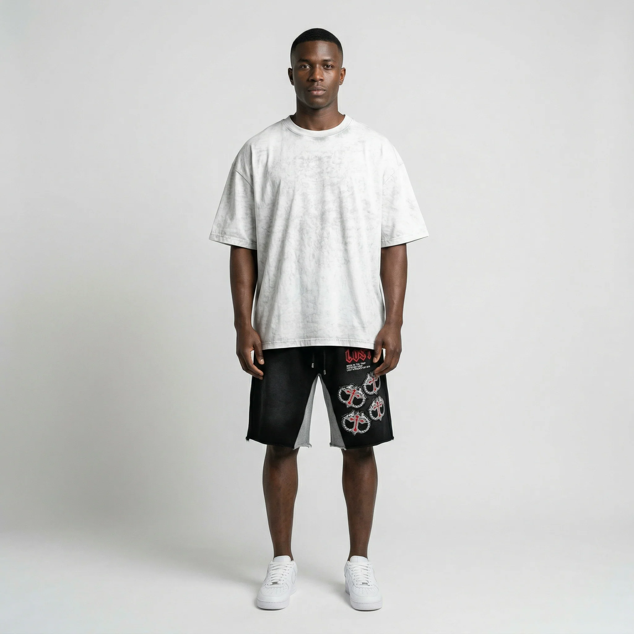 Lost Intricacy Mitt Shorts Black Red - Image 3