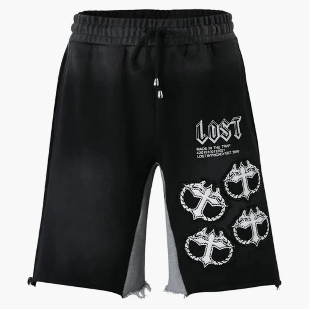 Lost Intricacy Mitt Shorts Black White