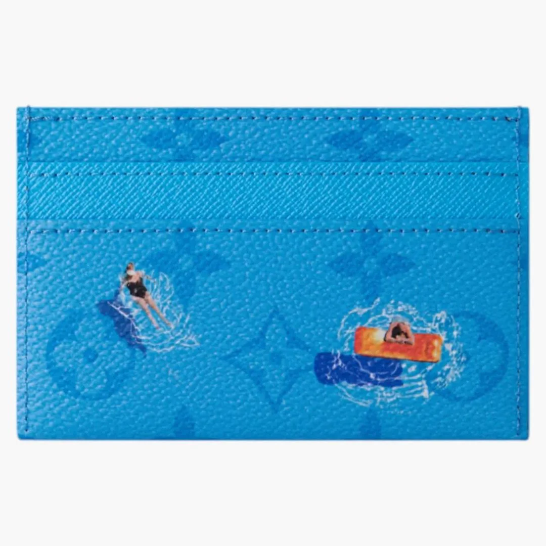 Louis Vuitton Pool Double Card Case Blue Lagoon