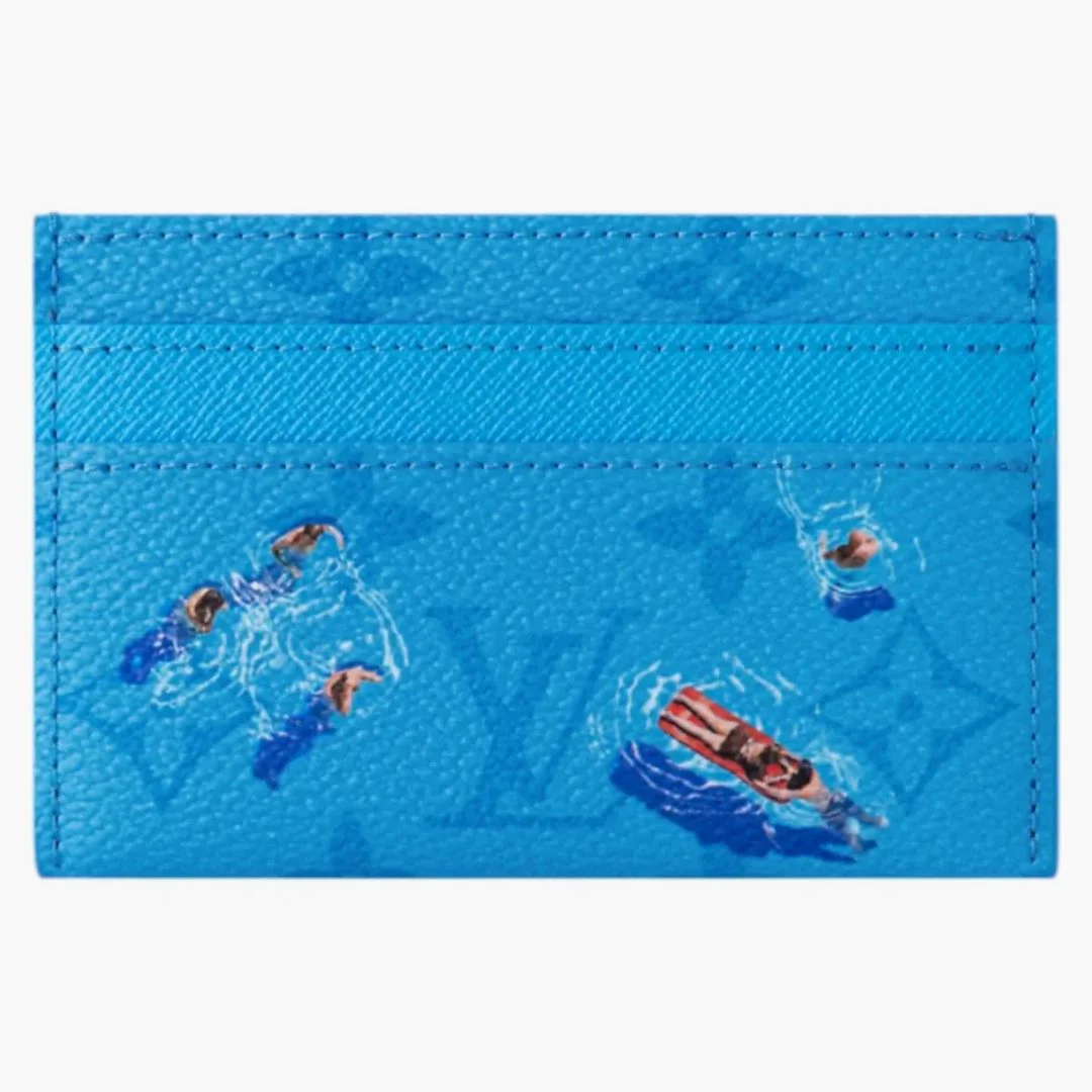 Louis Vuitton Pool Double Card Case Blue Lagoon - Image 2