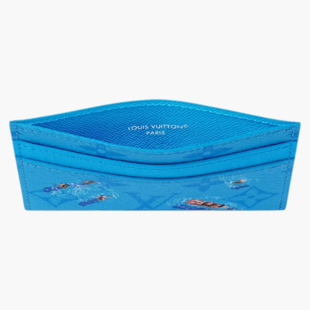 Louis Vuitton Pool Double Card Case Blue Lagoon - Image 3