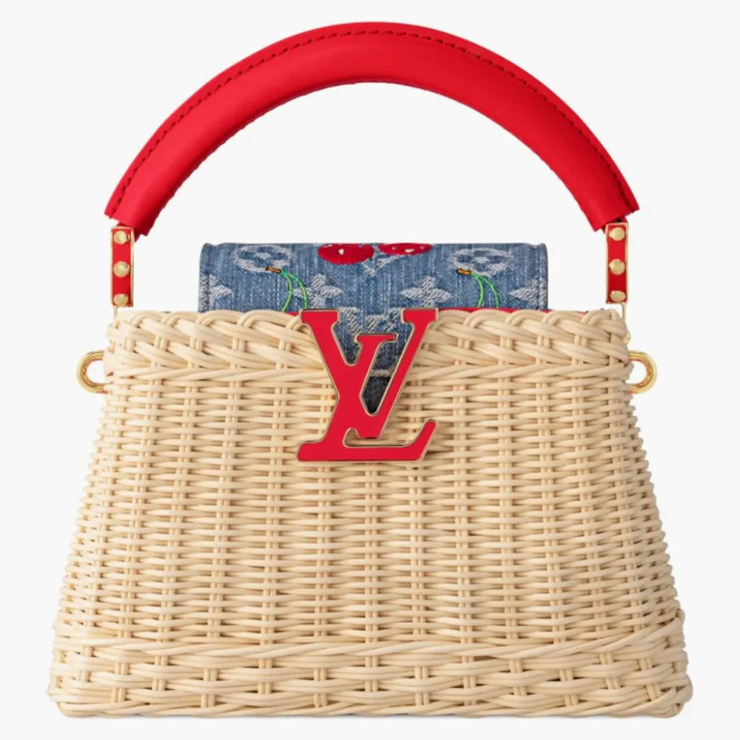Louis Vuitton X Takashi Murakami Cherry Capucines Mini Rattan - Image 3