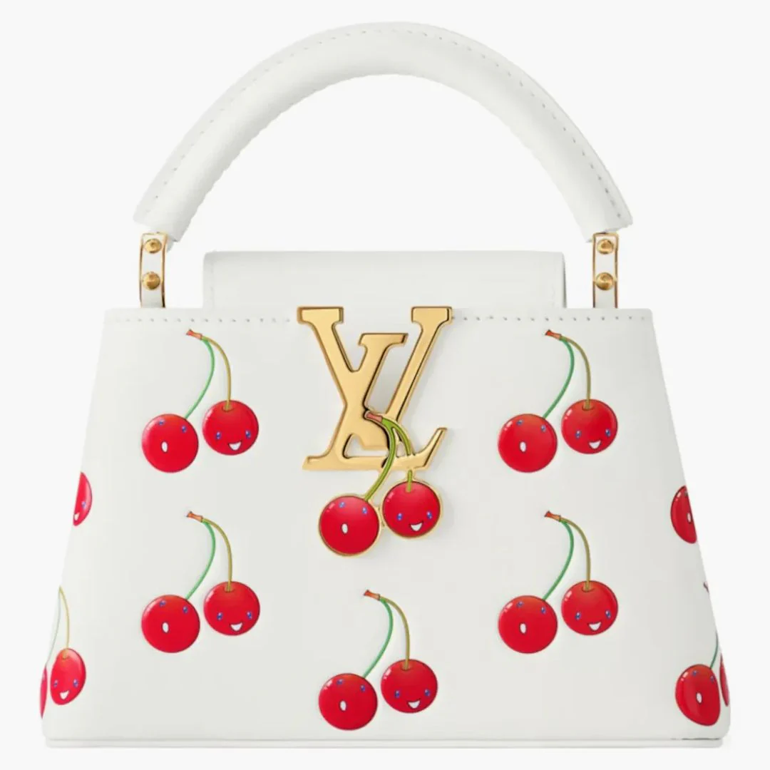 Louis Vuitton X Takashi Murakami Cherry Capucines Mini White