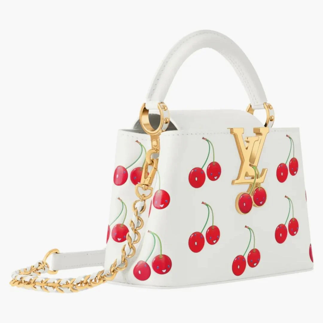 Louis Vuitton X Takashi Murakami Cherry Capucines Mini White - Image 2