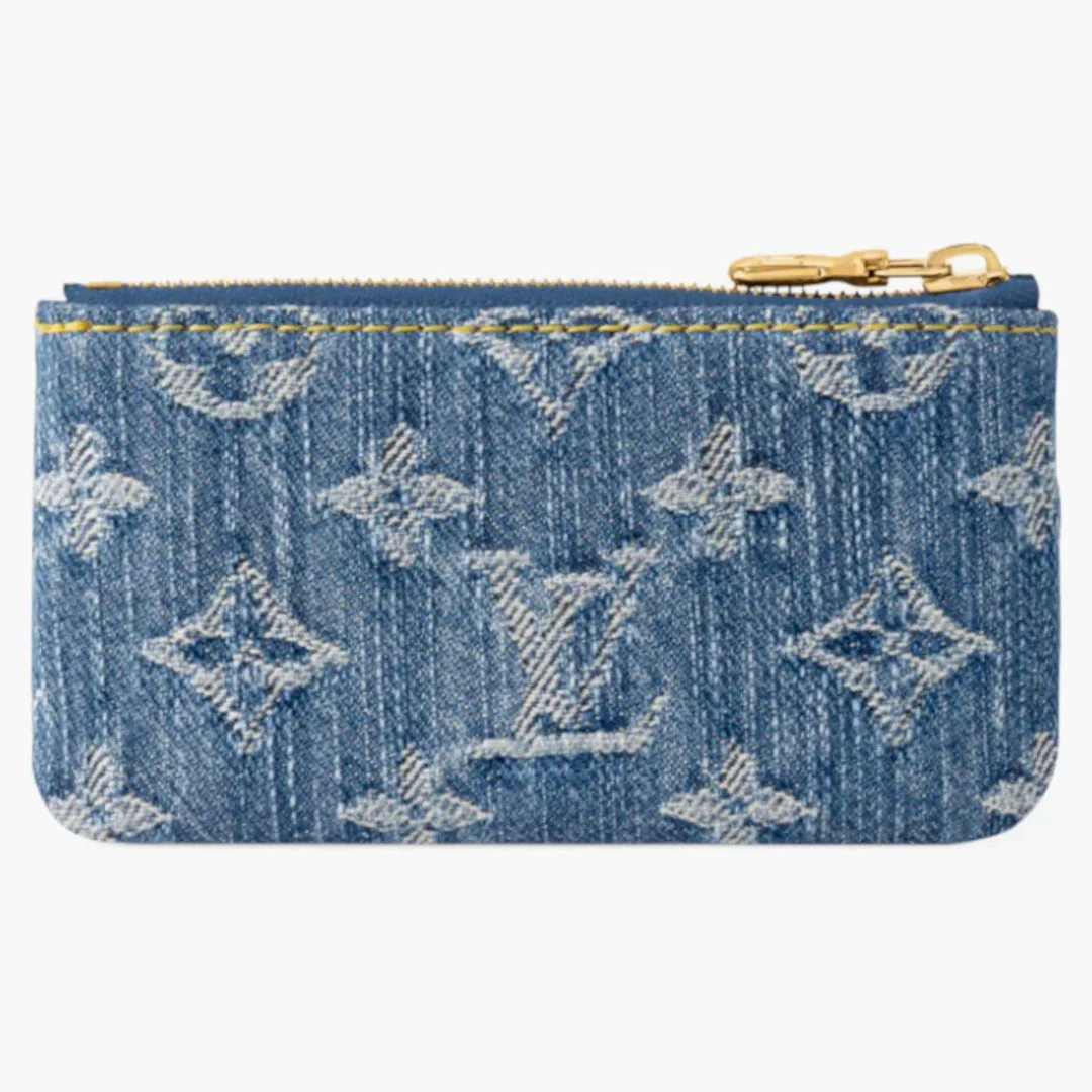 Louis Vuitton X Takashi Murakami Cherry Key Pouch Denim Monogram